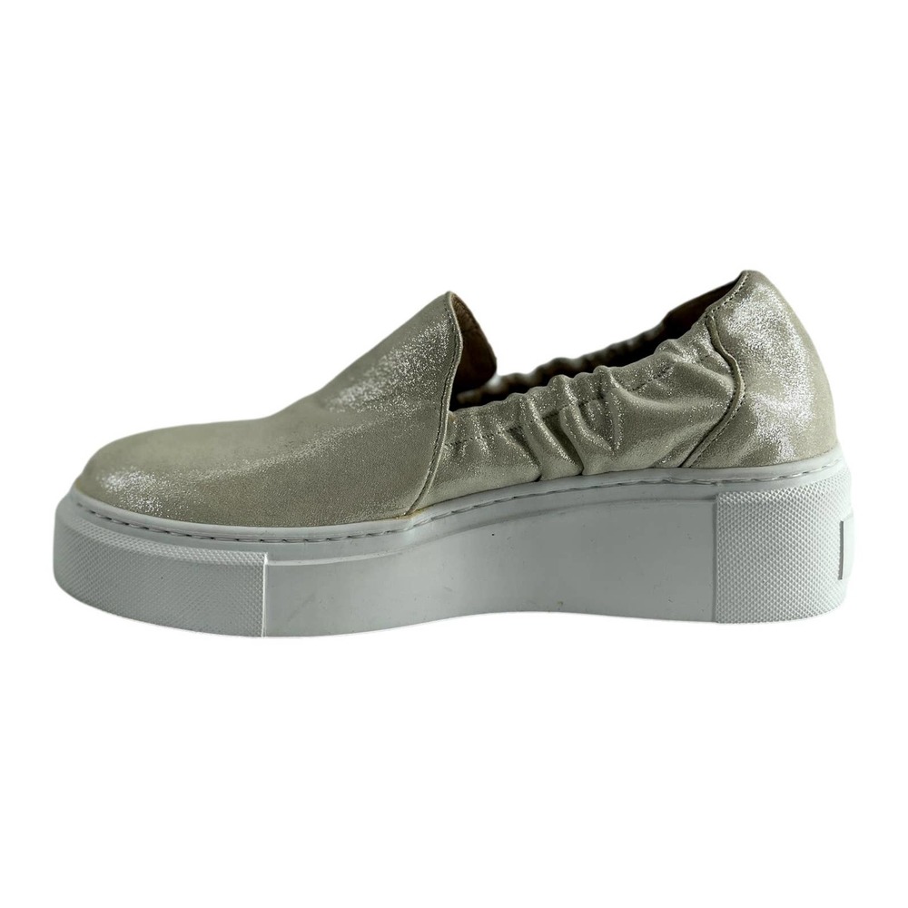 Laura Bellariva Gold Metallic Slip-On Sneaker European Size 37 EUC - Picture 4 of 10